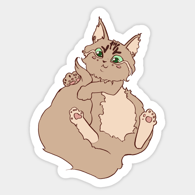 Shelter Cats - Long Hair Sticker by FishWithATopHat